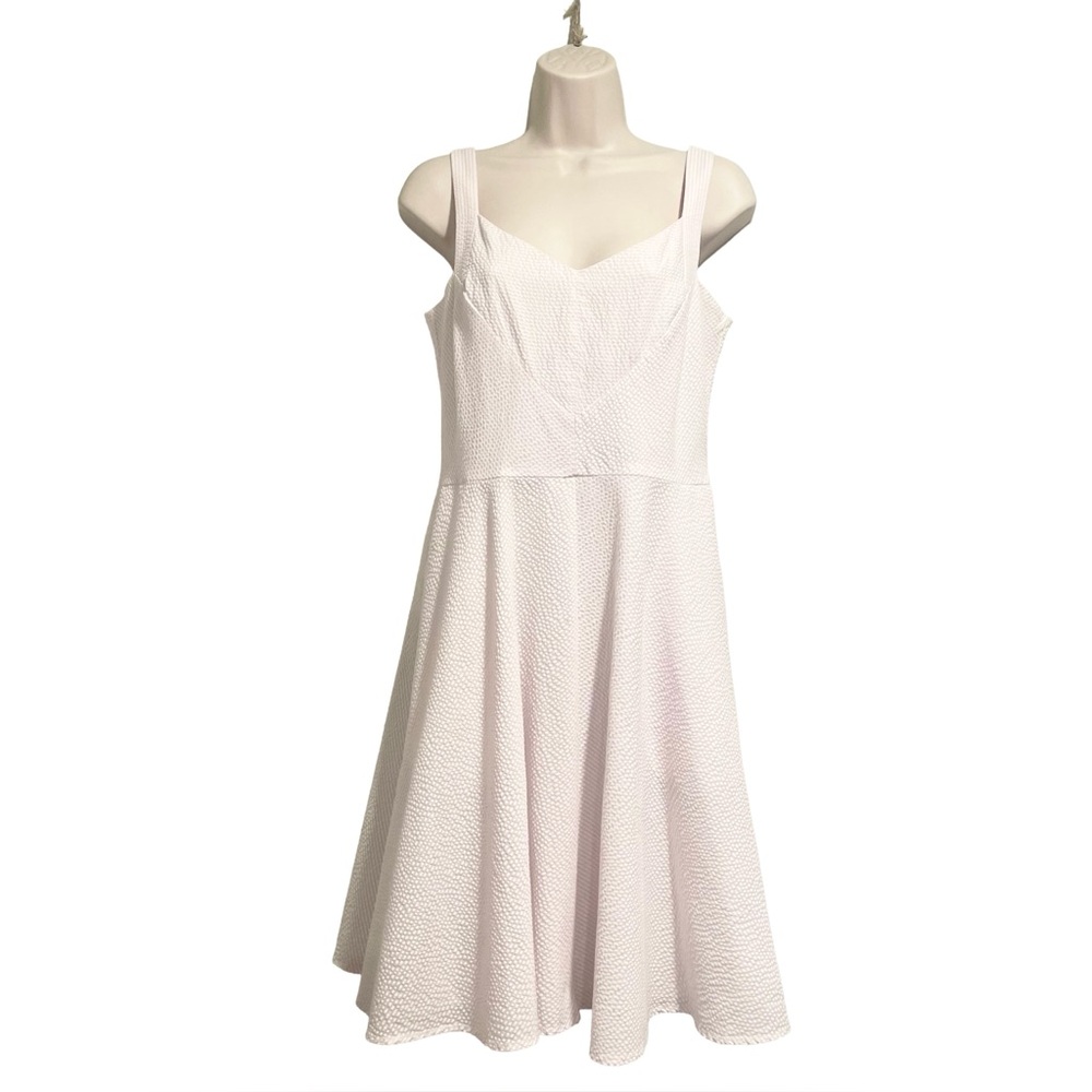 Ann Taylor pink & white seersucker summer dress - Picture 11 of 14